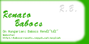 renato babocs business card